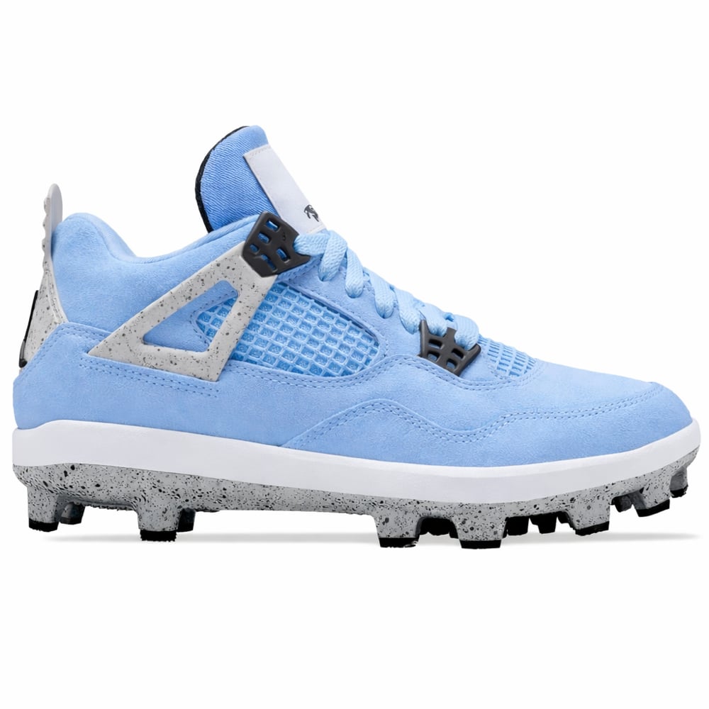 Jordan 4 MCS Baseball Cleat UNC BLUE