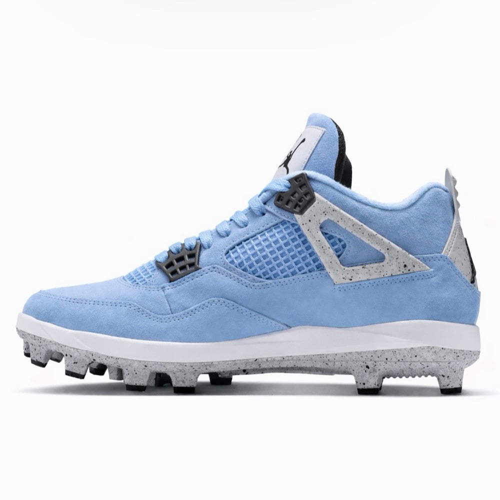 Jordan 4 MCS Baseball Cleat UNC BLUE