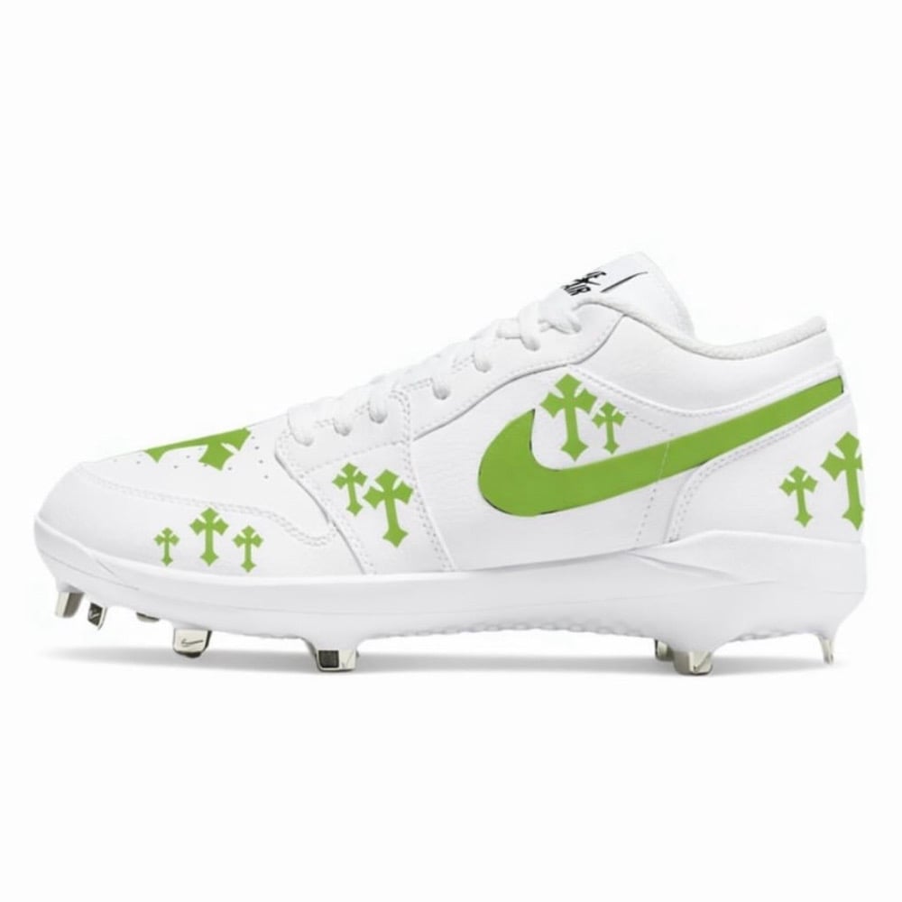 Men’s Air Jordan 1 Low “Chrome” Cleats Green
