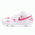 Men’s Air Jordan 1 Low “CHROME” Cleats Pink